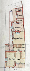 Ground floor plan of the Golden Eagle in 1888